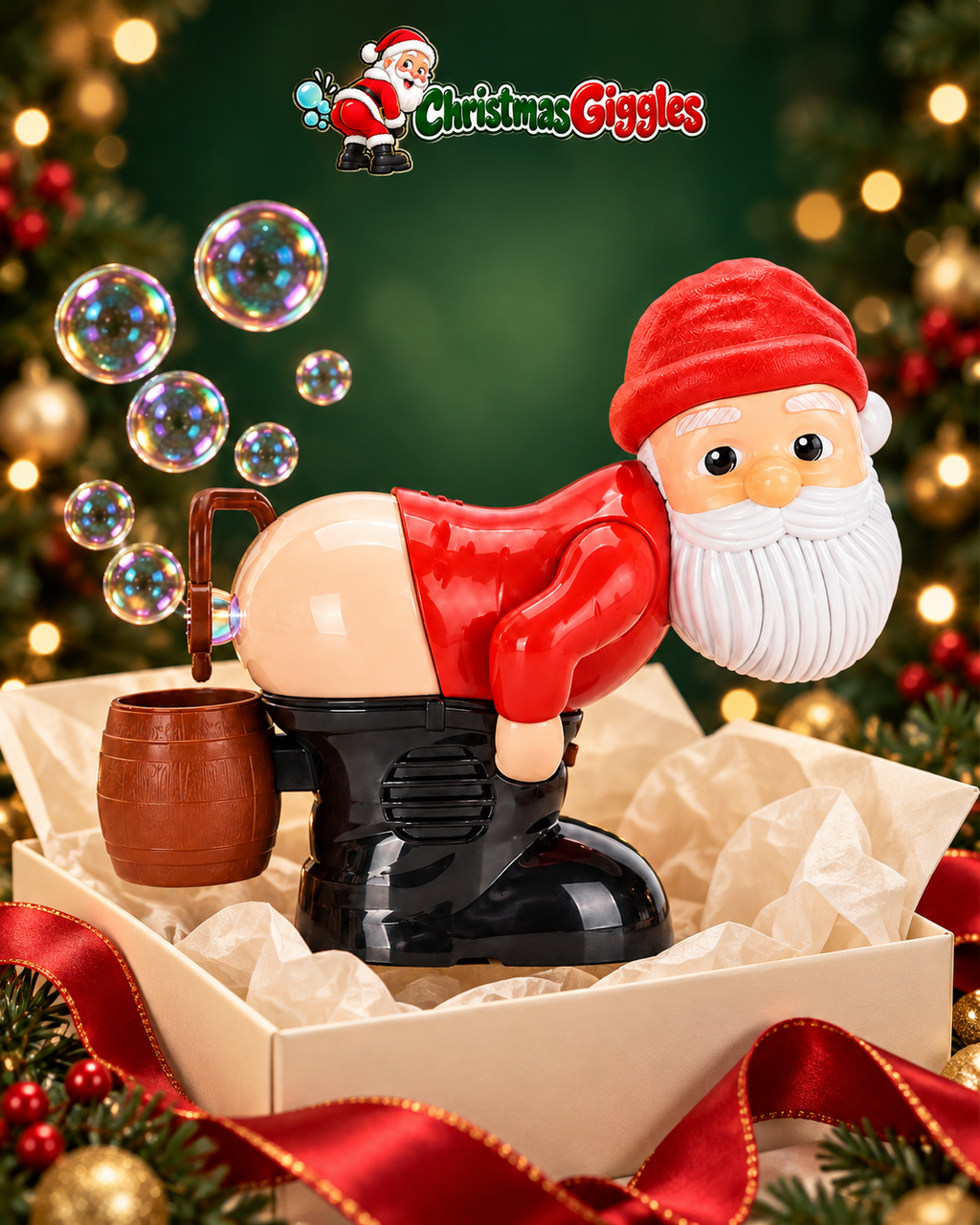 ChristmasGiggles™ Santa Bubble Toy